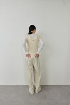 Mohair like knit vest