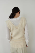 Mohair like knit vest