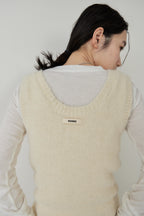Mohair like knit vest