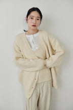 Mohair like knit cardigan