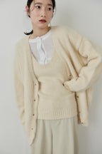 Mohair like knit cardigan