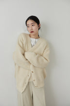Mohair like knit cardigan