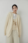 Mohair like knit cardigan