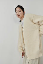 Mohair like knit cardigan