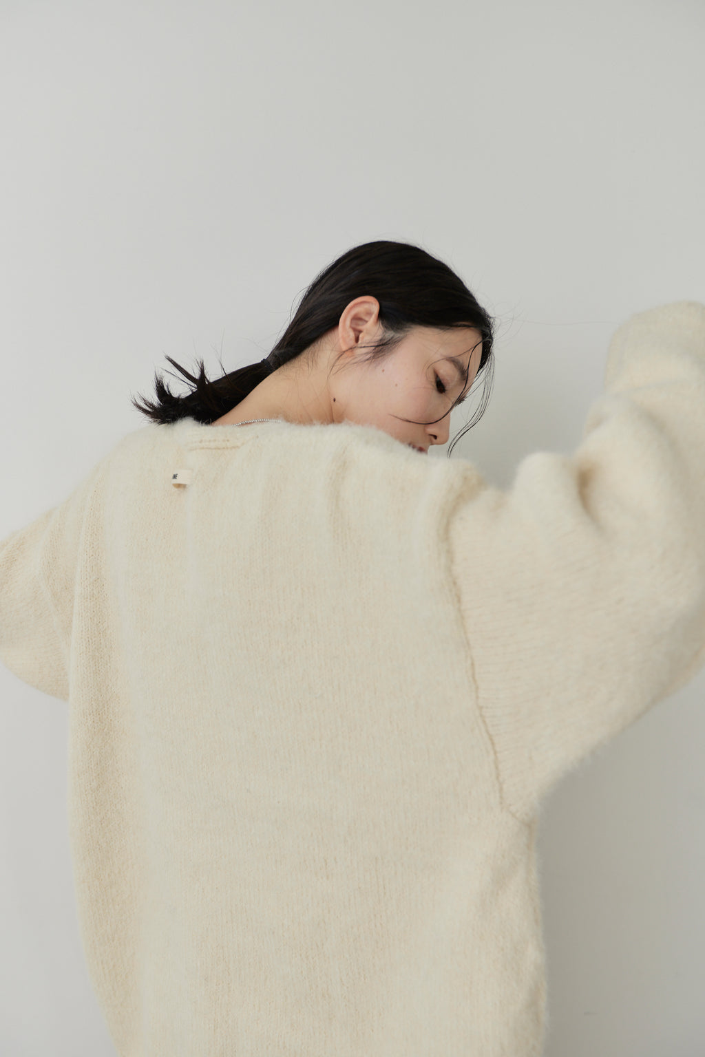 Mohair like knit cardigan