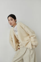 Mohair like knit cardigan