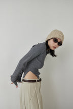 Poloknit bodysuit
