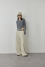Poloknit bodysuit