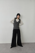 Mohair like knit vest