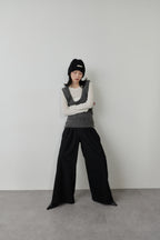 Mohair like knit vest