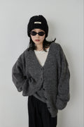 Mohair like knit cardigan