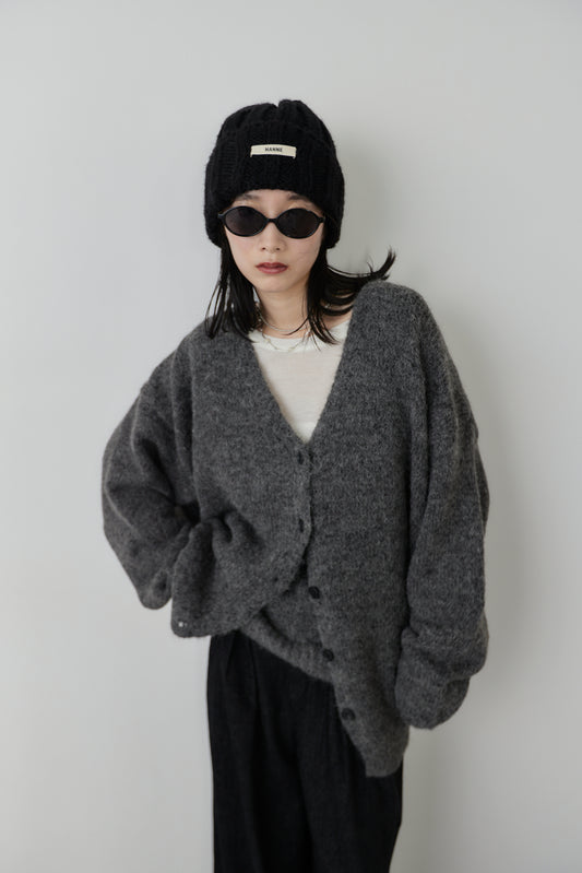 Mohair like knit cardigan