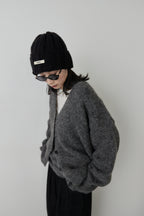 Mohair like knit cardigan