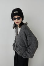 Mohair like knit cardigan