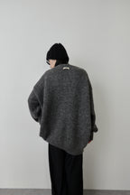Mohair like knit cardigan