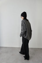 Mohair like knit cardigan