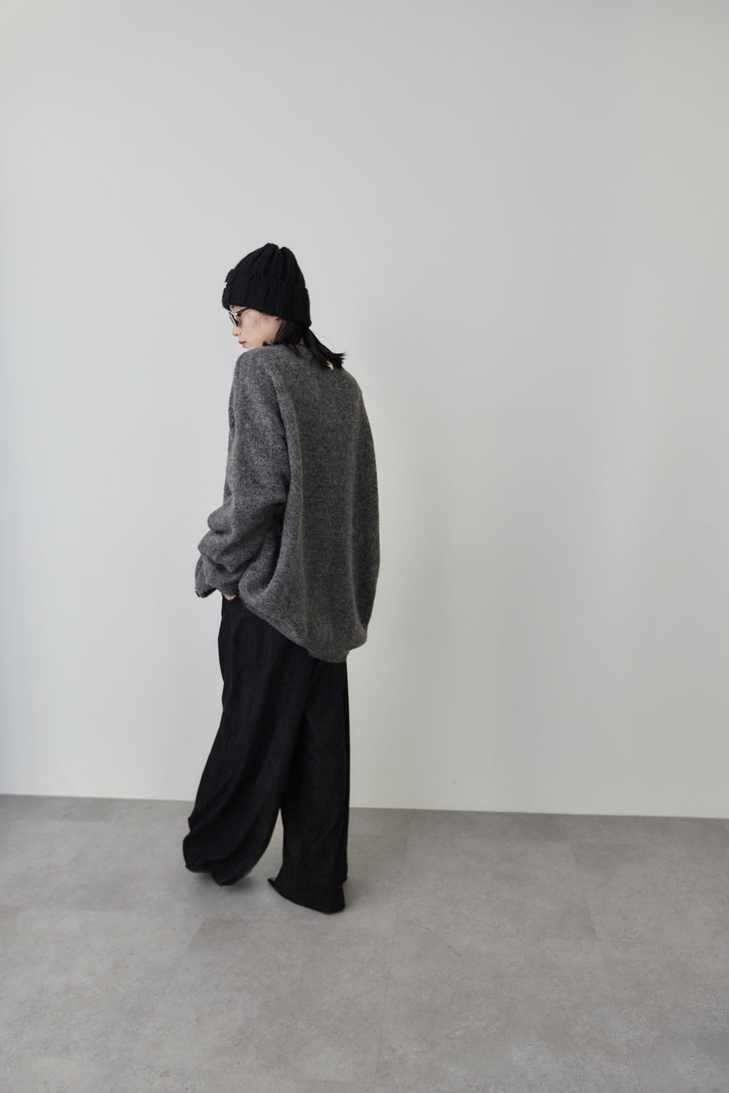 Mohair like knit cardigan