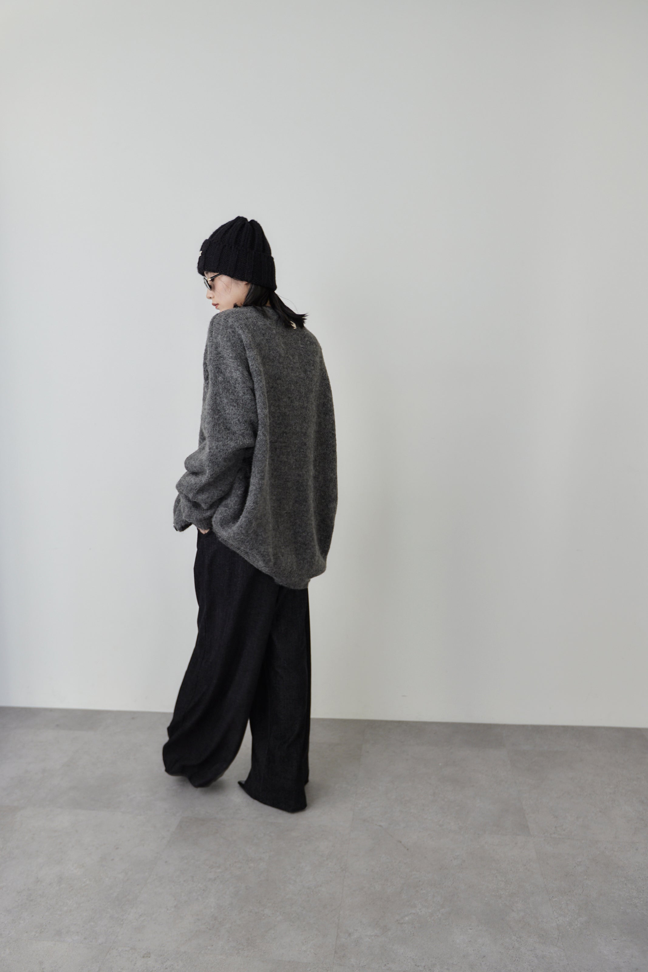 Mohair like knit cardigan