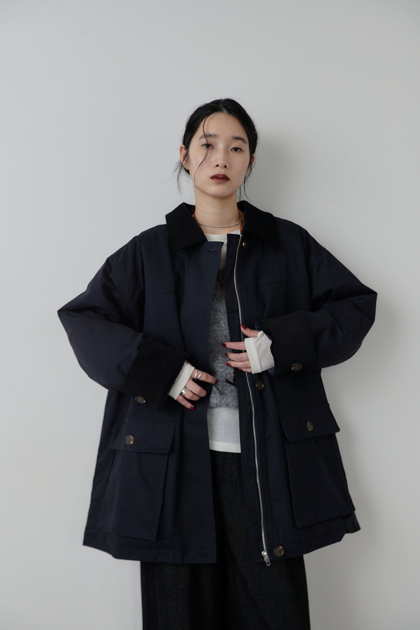 Corduroy color hunting jacket