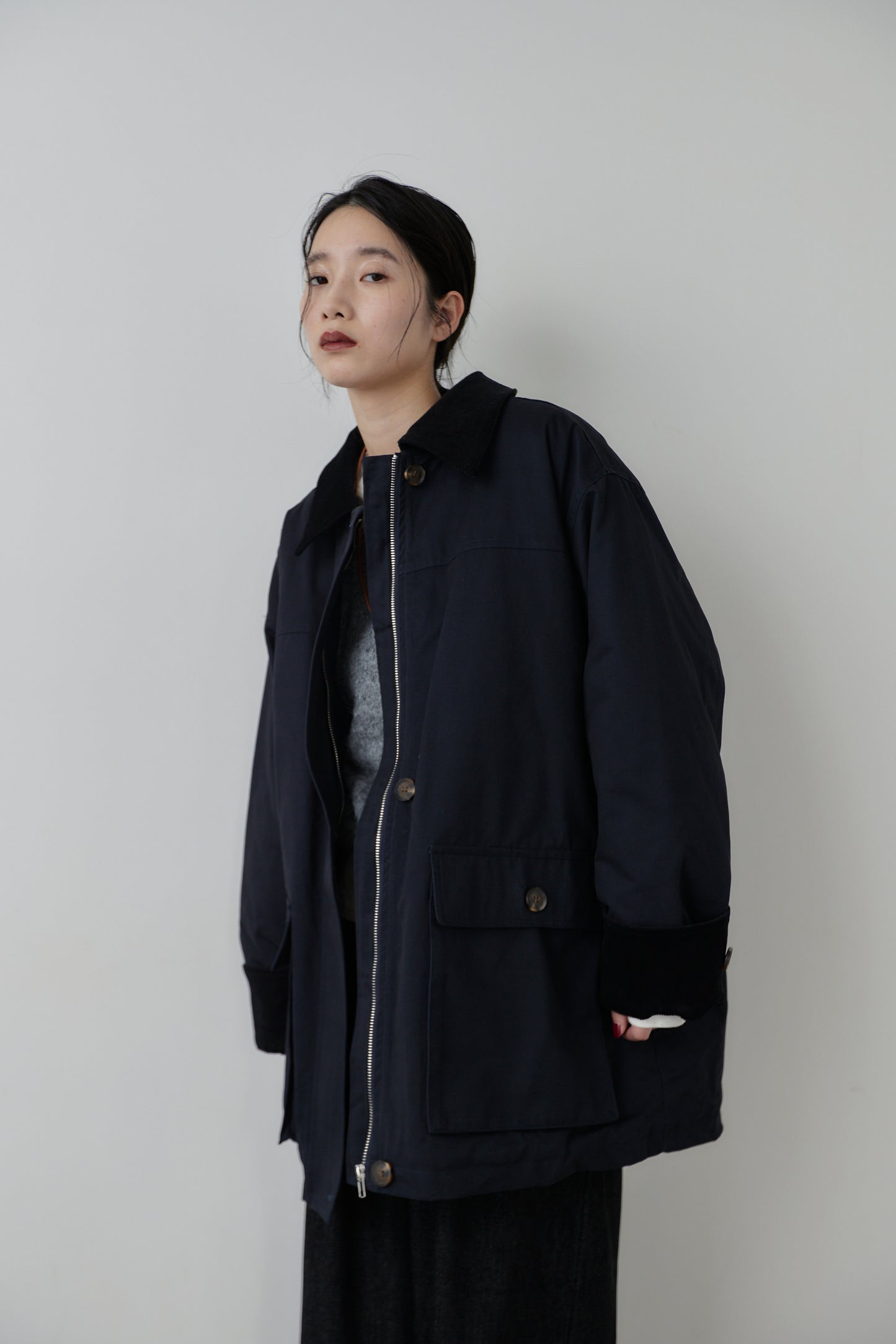 Corduroy color hunting jacket