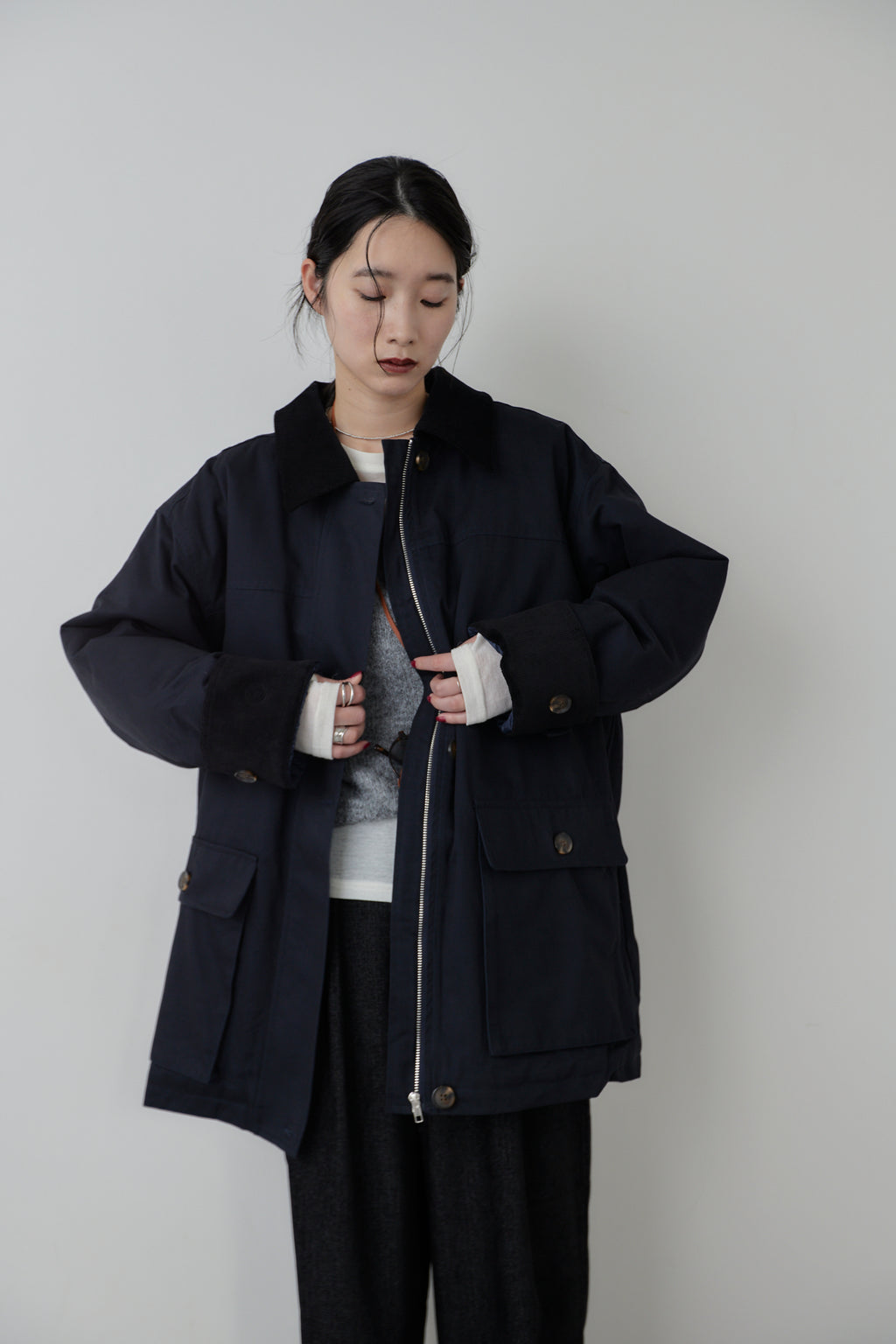 Corduroy color hunting jacket
