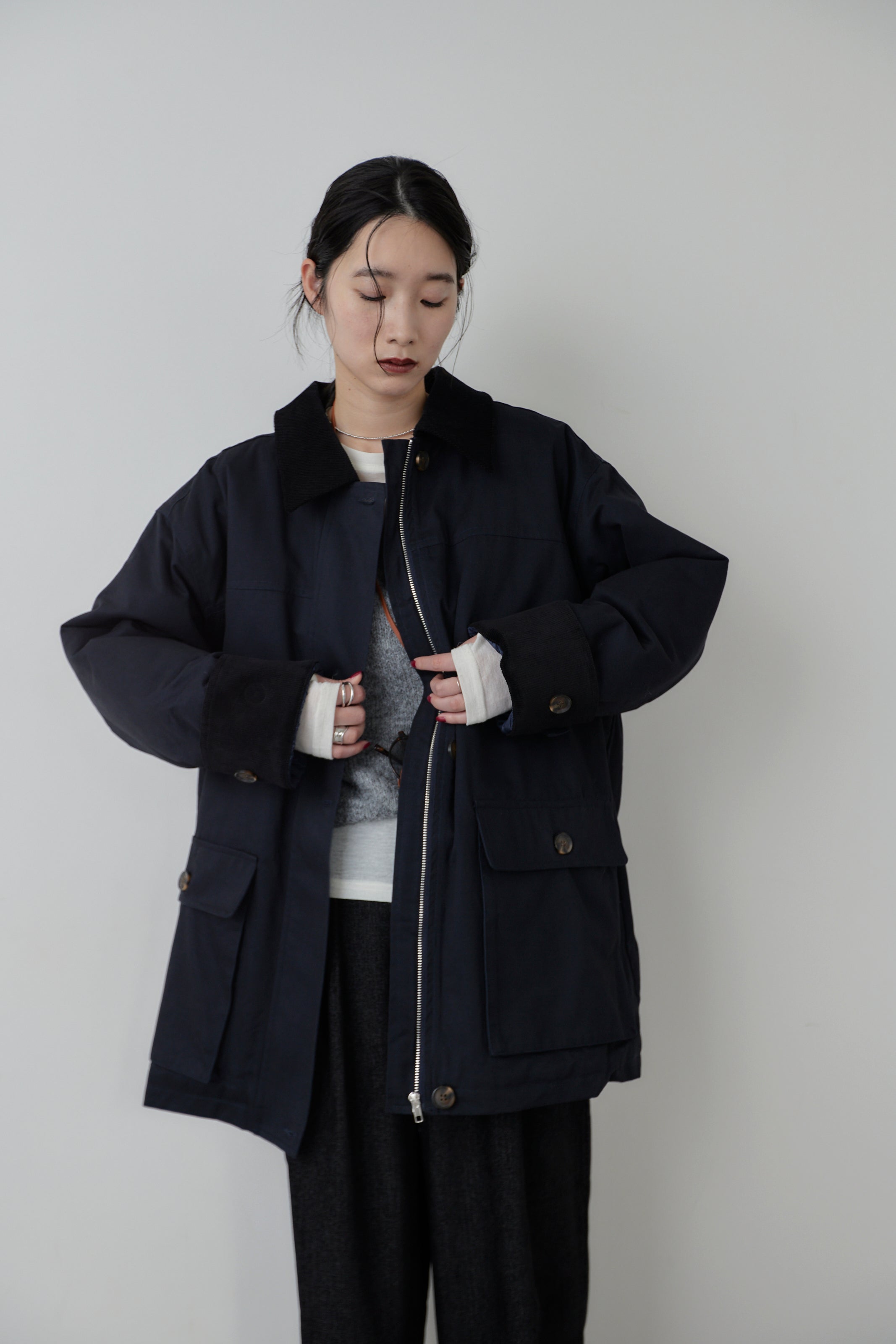 Corduroy color hunting jacket