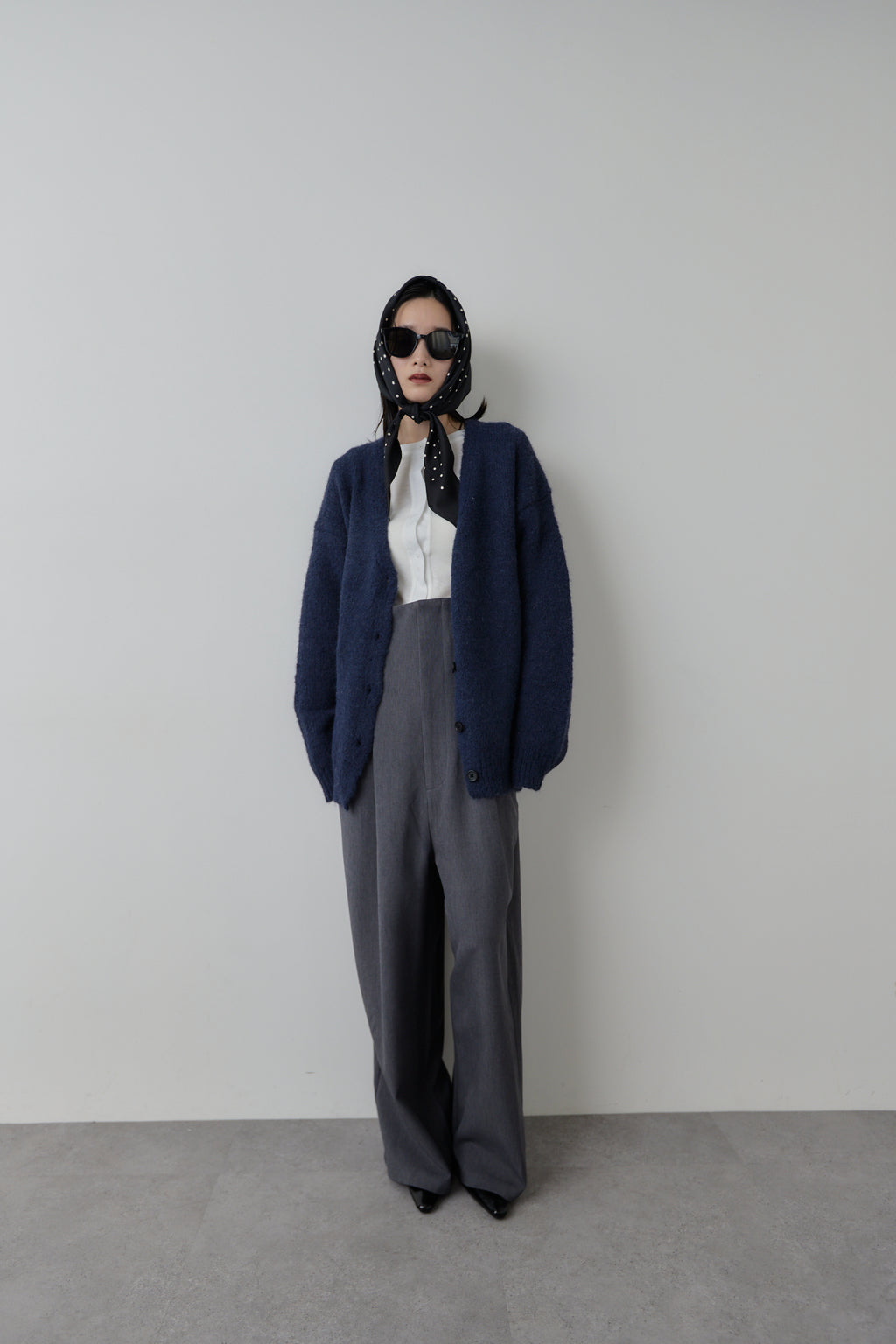 Mohair like knit cardigan