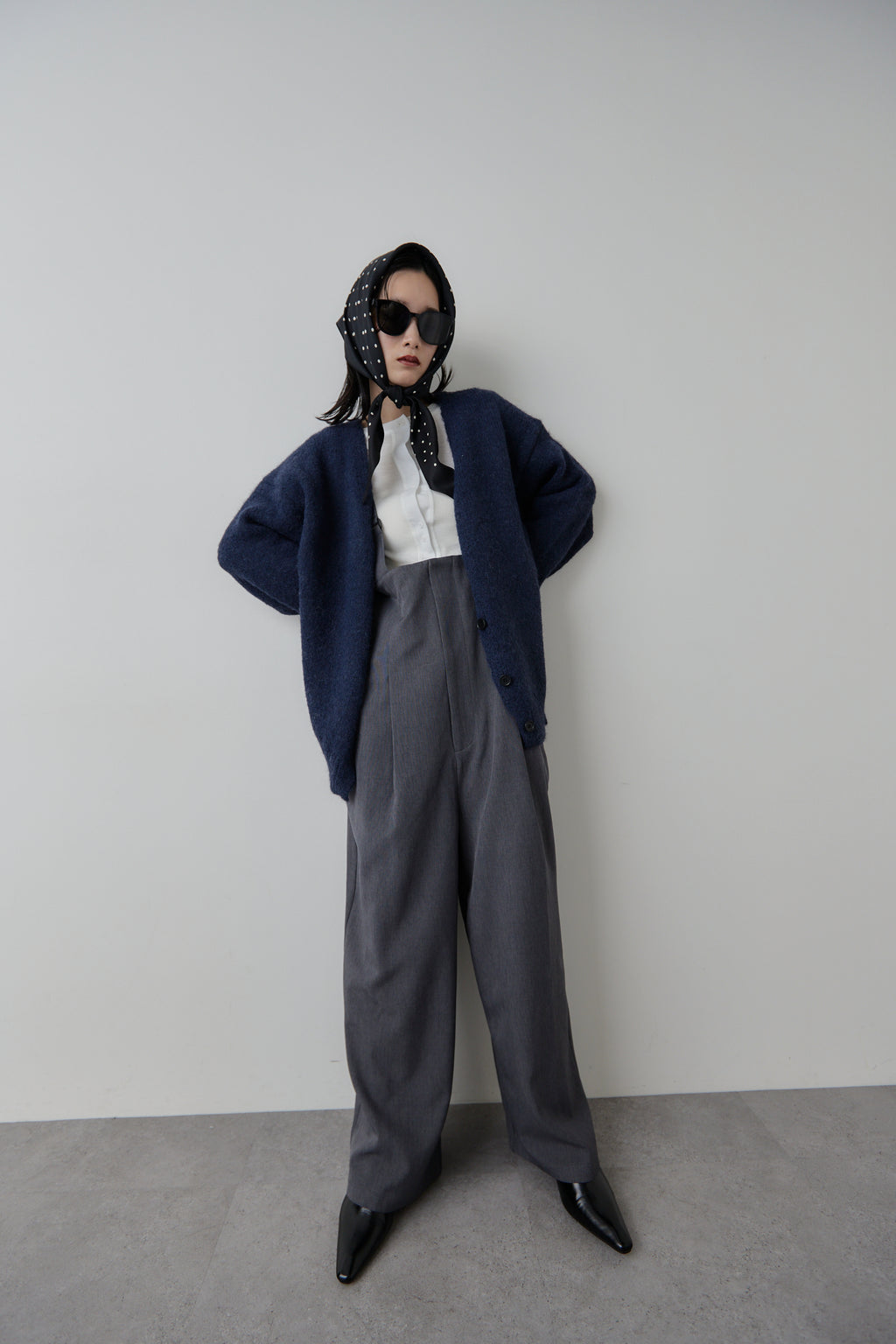 Mohair like knit cardigan