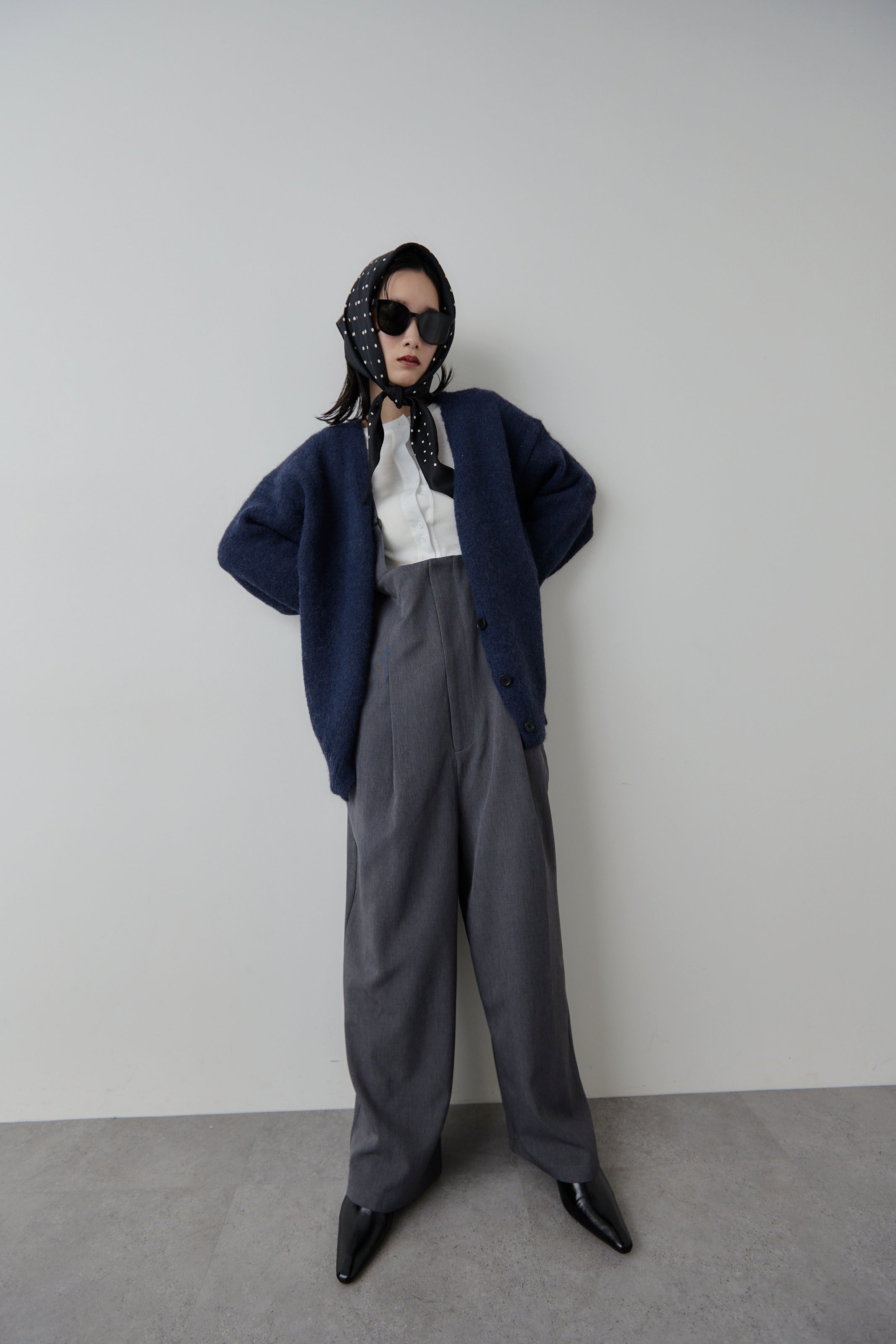 Mohair like knit cardigan