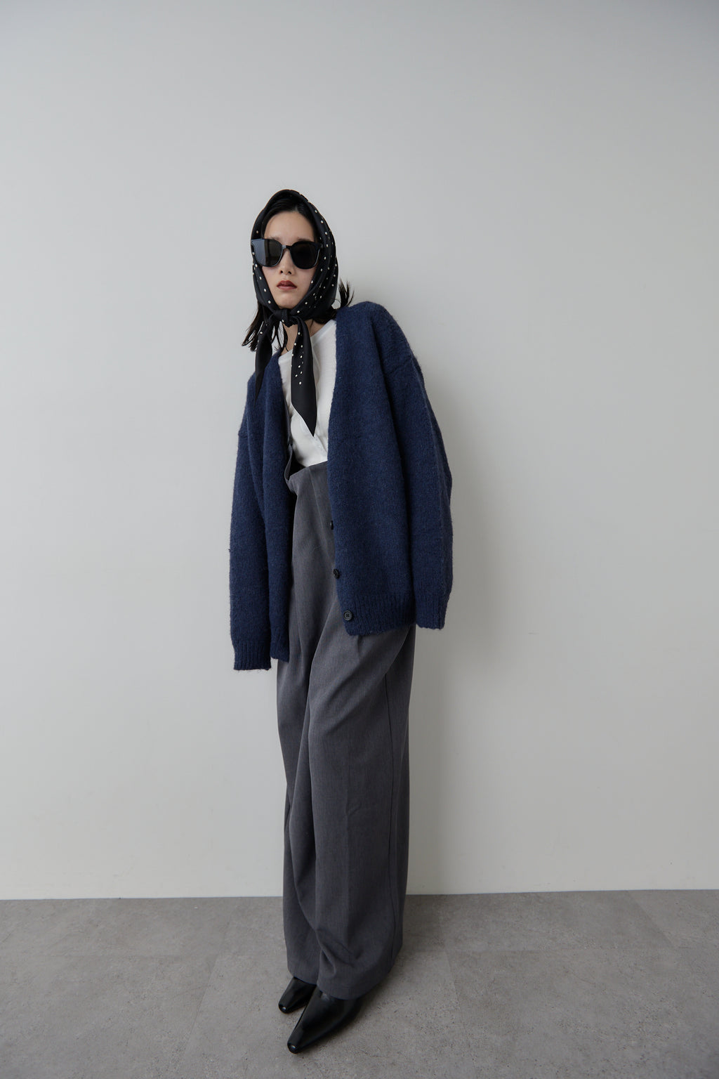 Mohair like knit cardigan