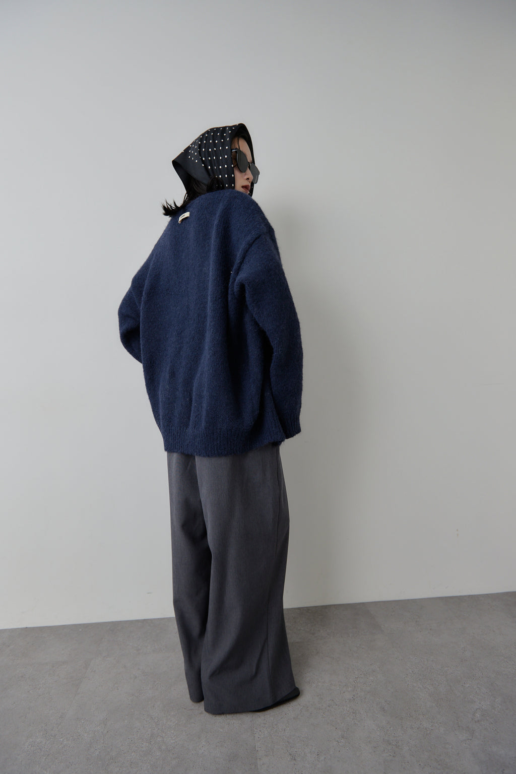 Mohair like knit cardigan