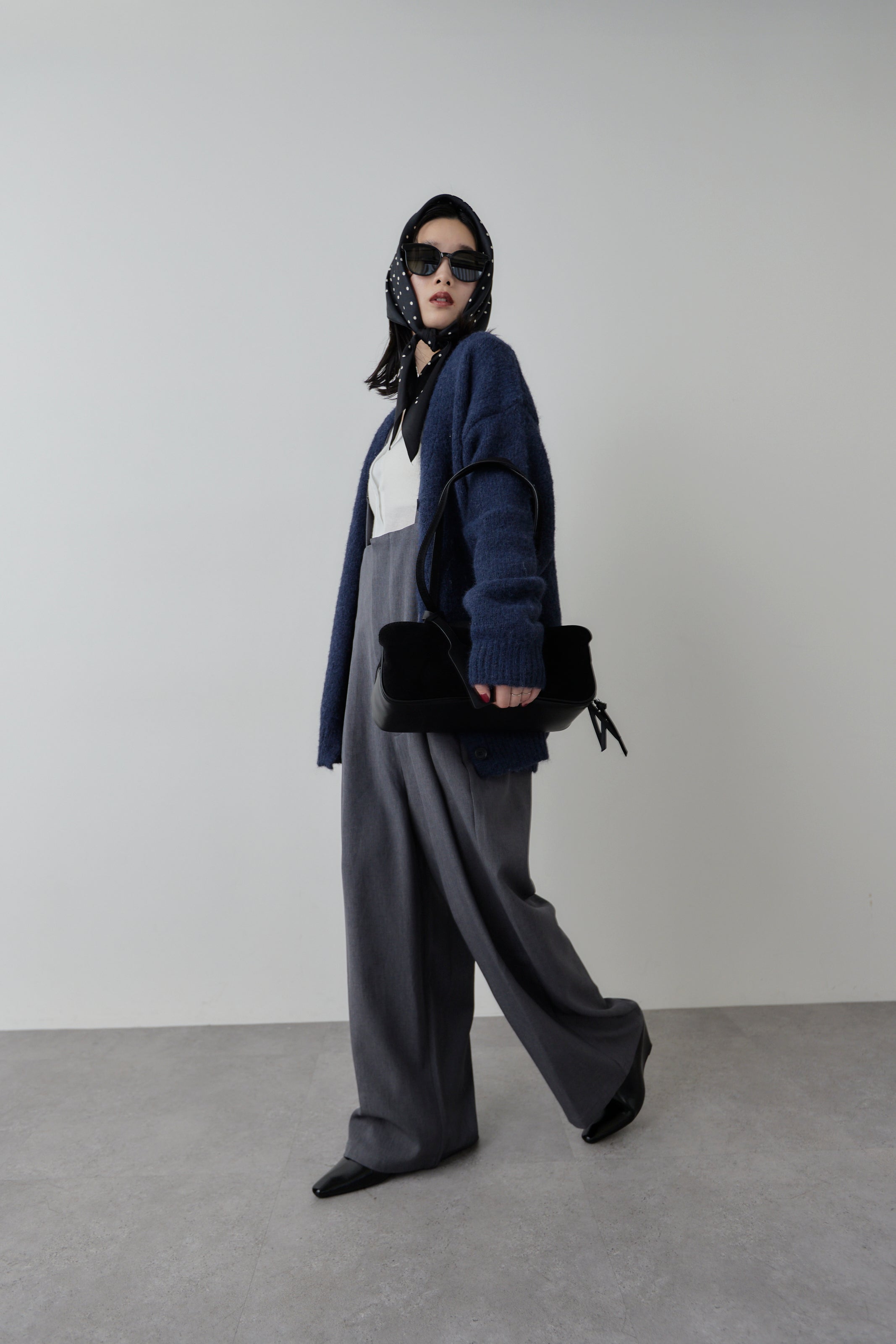 Mohair like knit cardigan