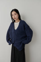 Mohair like knit cardigan