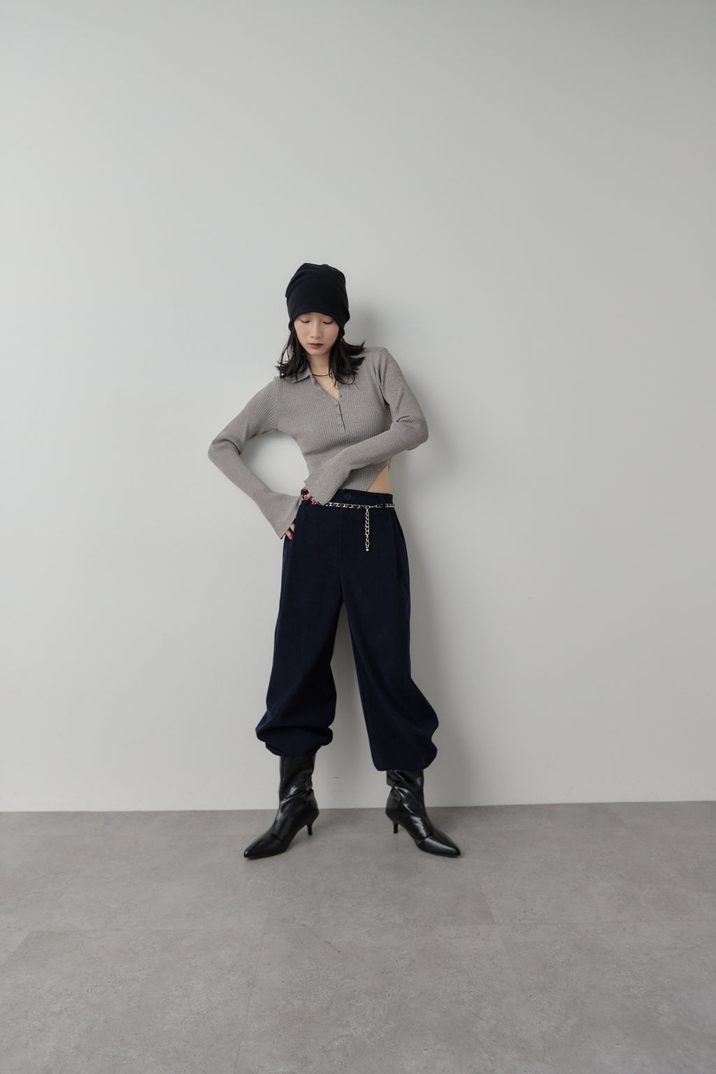 Poloknit bodysuit