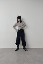 Poloknit bodysuit