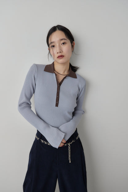 Poloknit bodysuit