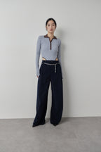 Poloknit bodysuit