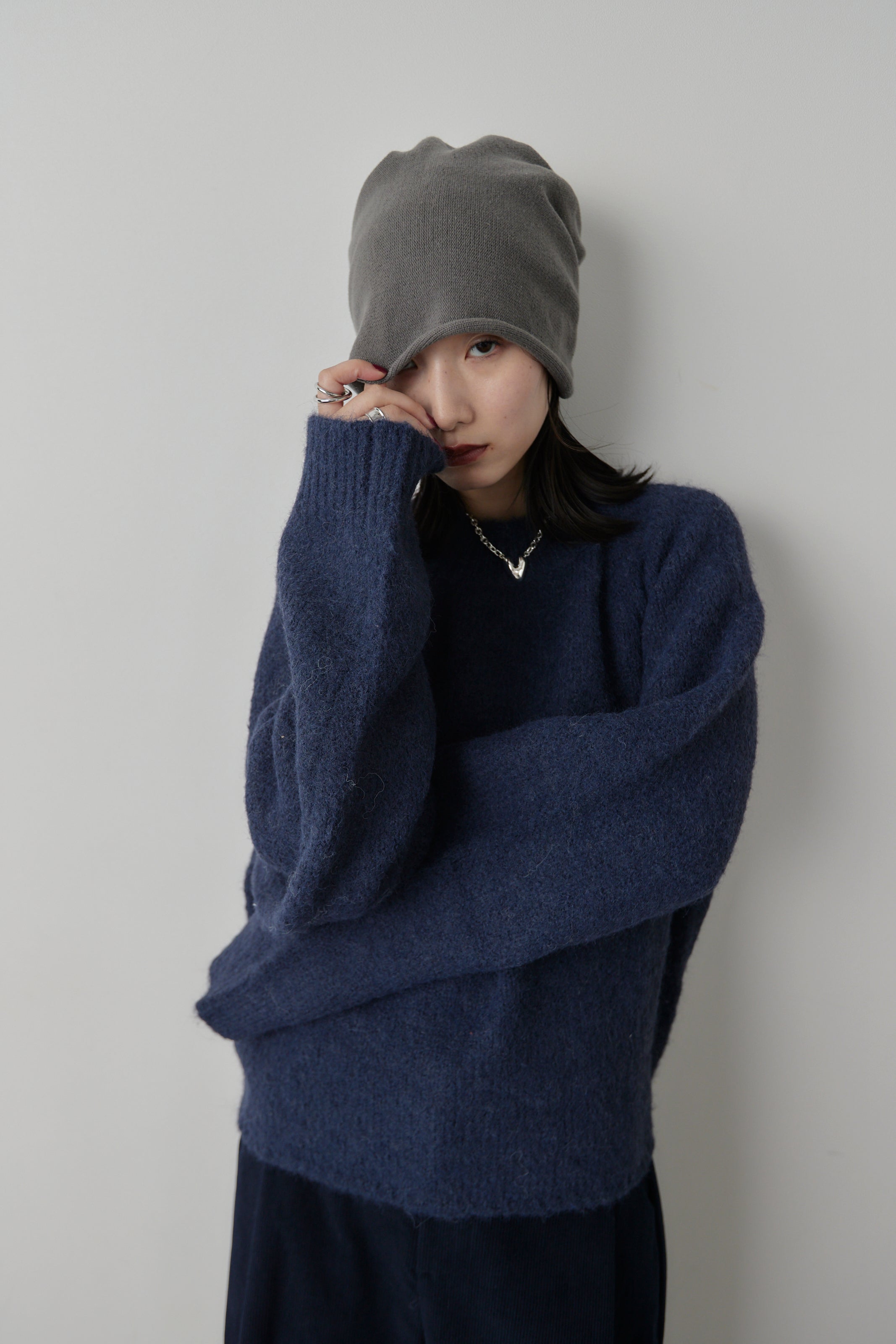 Mohair like knit pullover