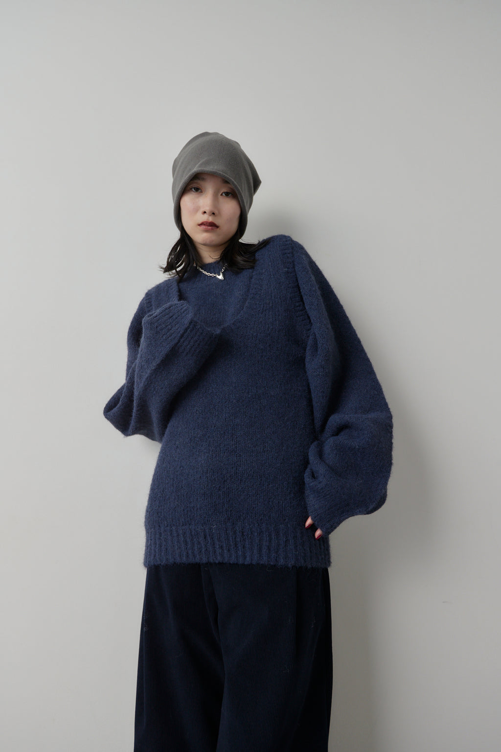 Mohair like knit pullover