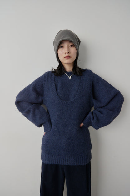 Mohair like knit pullover