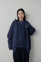 Mohair like knit cardigan