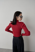 Poloknit bodysuit