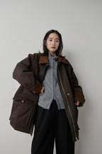 Corduroy color hunting jacket