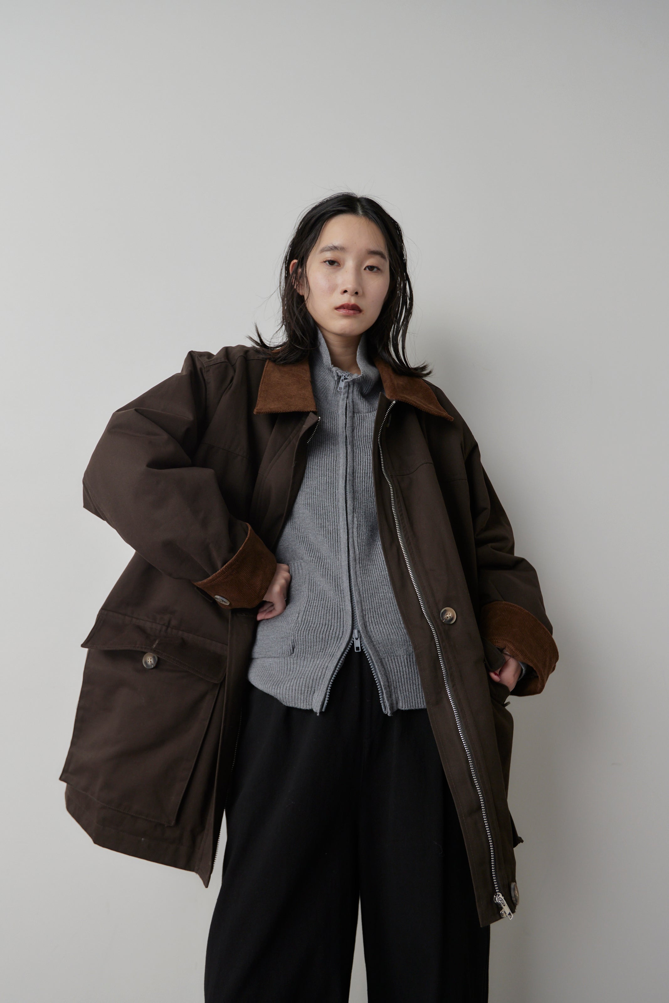 Corduroy color hunting jacket
