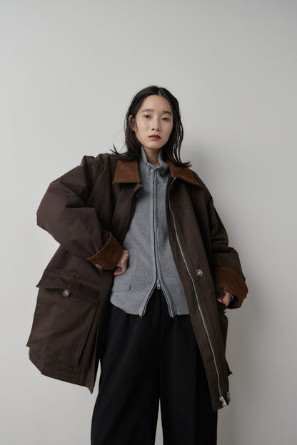 Corduroy color hunting jacket