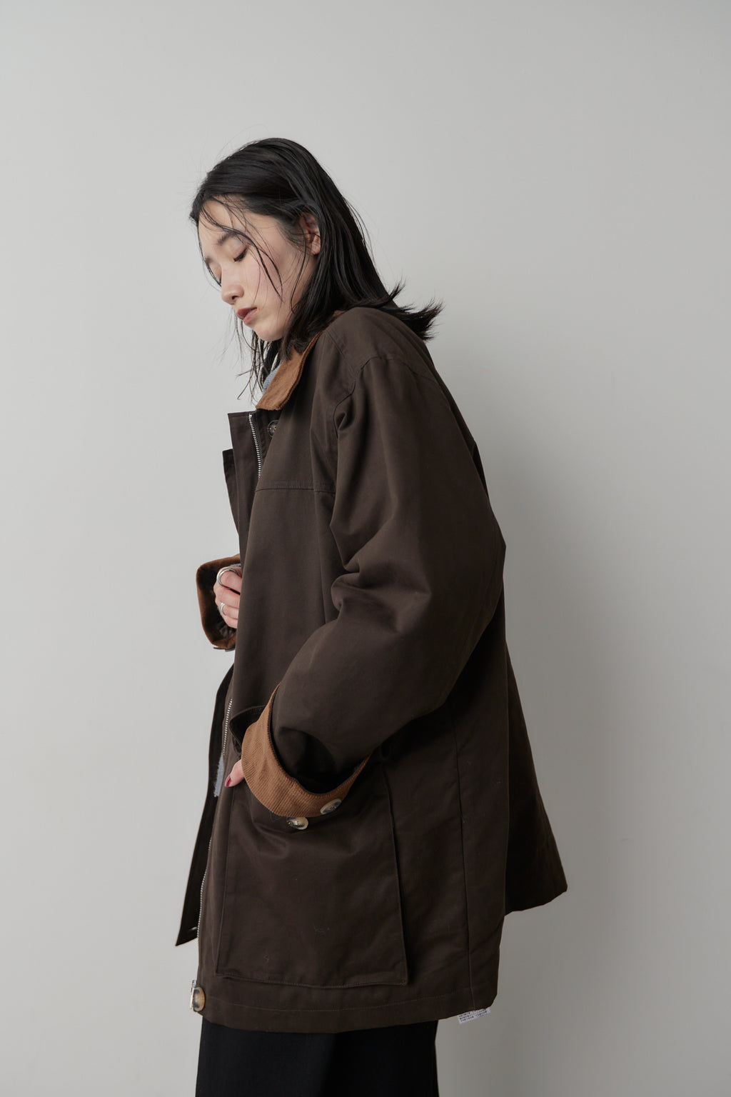 Corduroy color hunting jacket