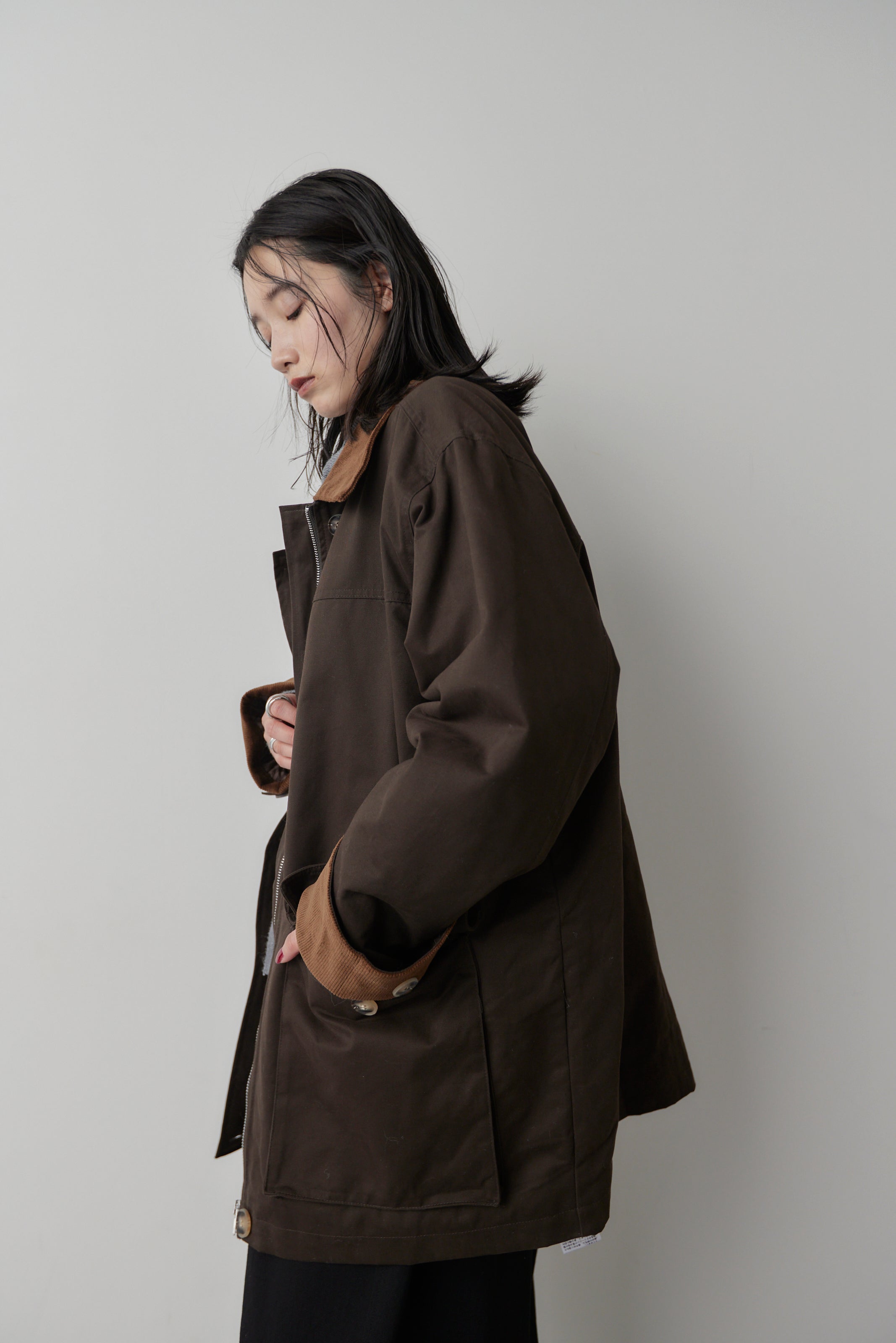 Corduroy color hunting jacket