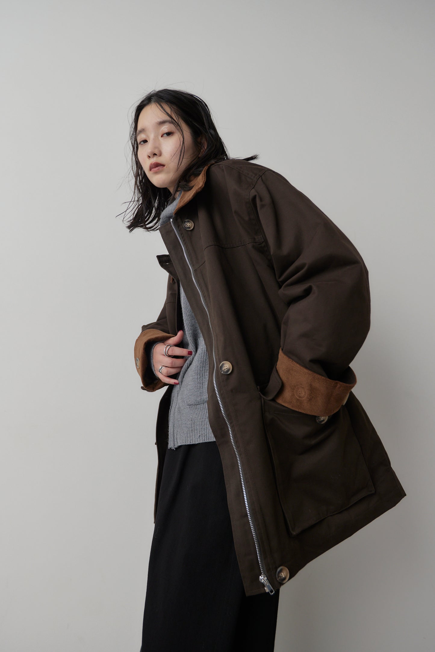 Corduroy color hunting jacket