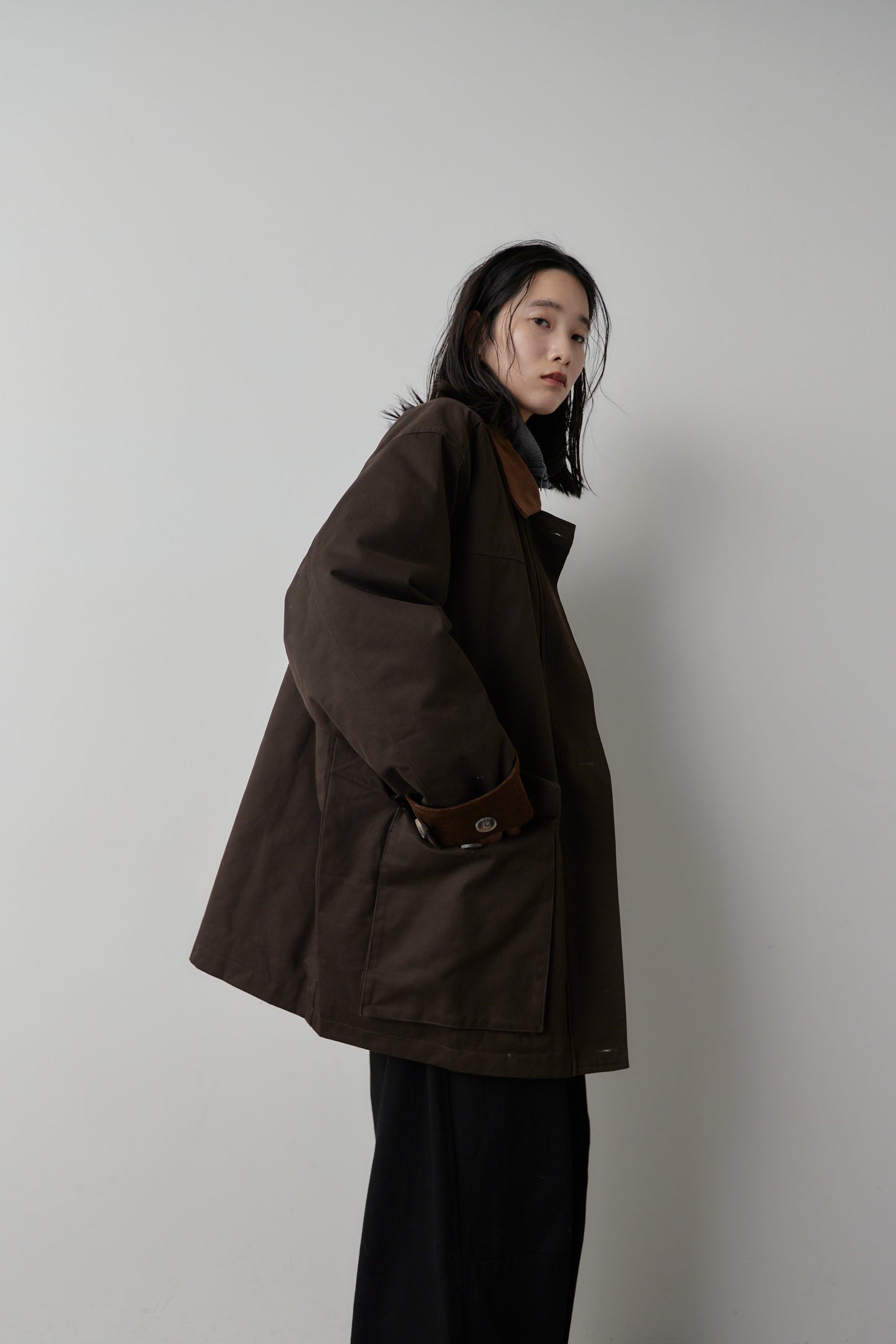 Corduroy color hunting jacket