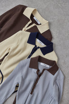 Poloknit bodysuit